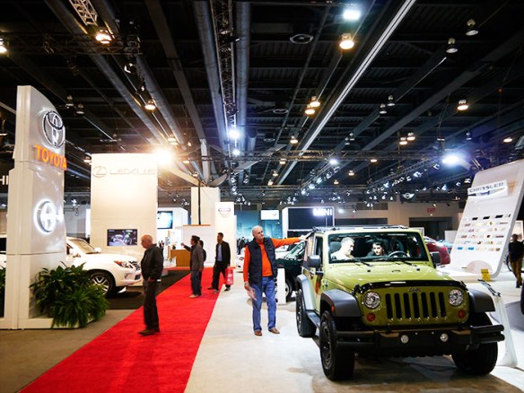 Jeep booth was by the entrance
